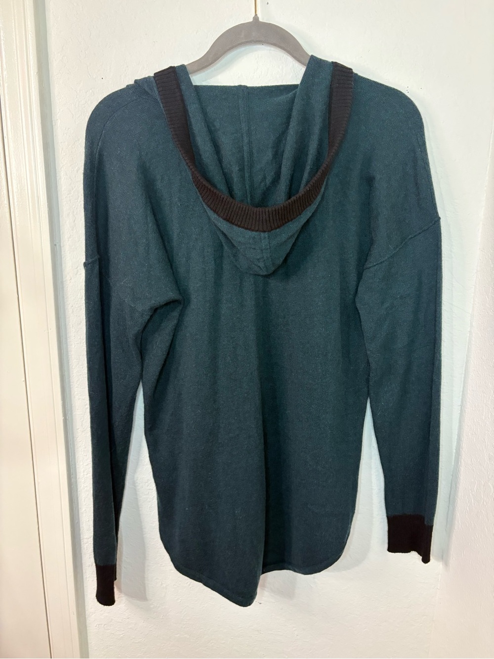 Smartwool Shadow Pine hoodie sweater with button henley neckline green size M - Picture 7 of 15